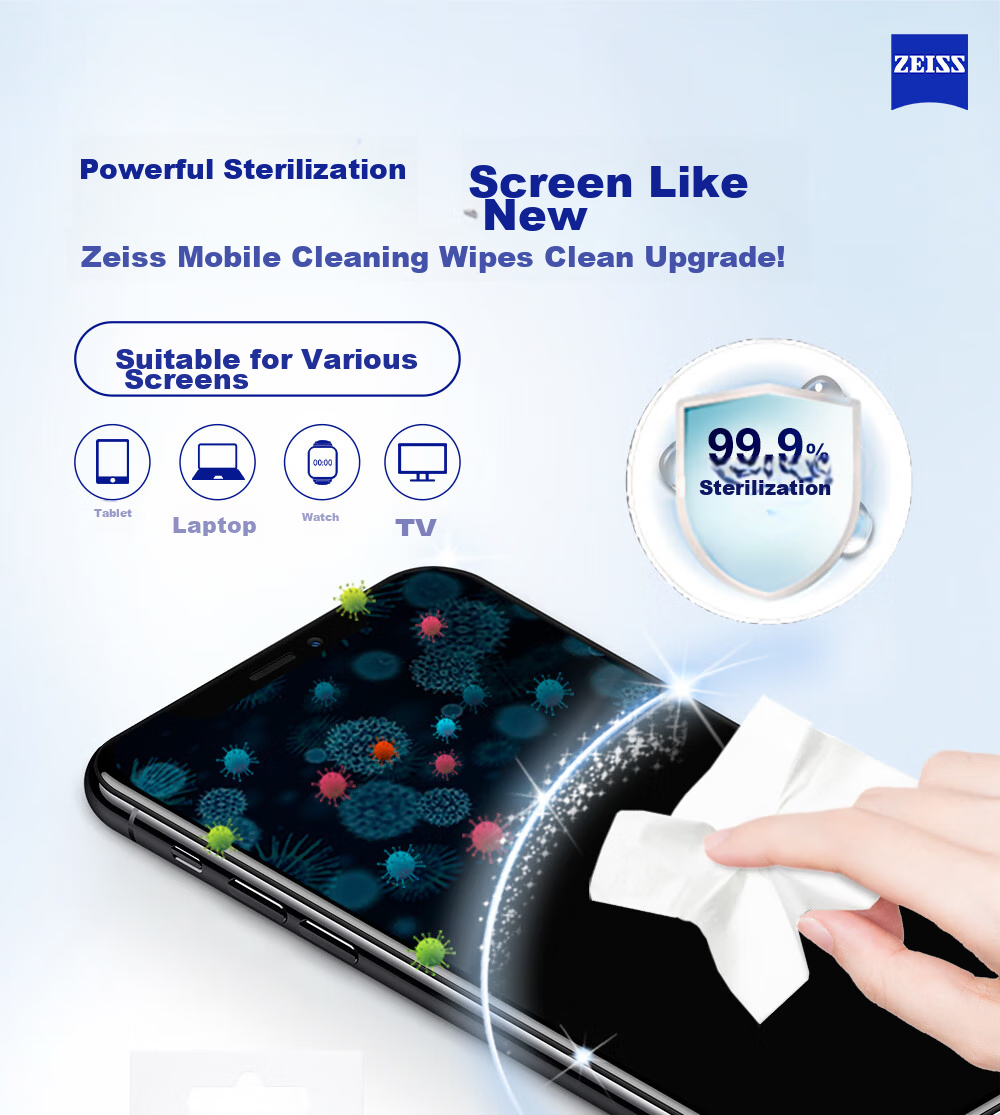 ZEISS Piano Keyboard Computer Laptop Mac Apple IPad Screen Cleaning Wipes, 120 Sheets 1