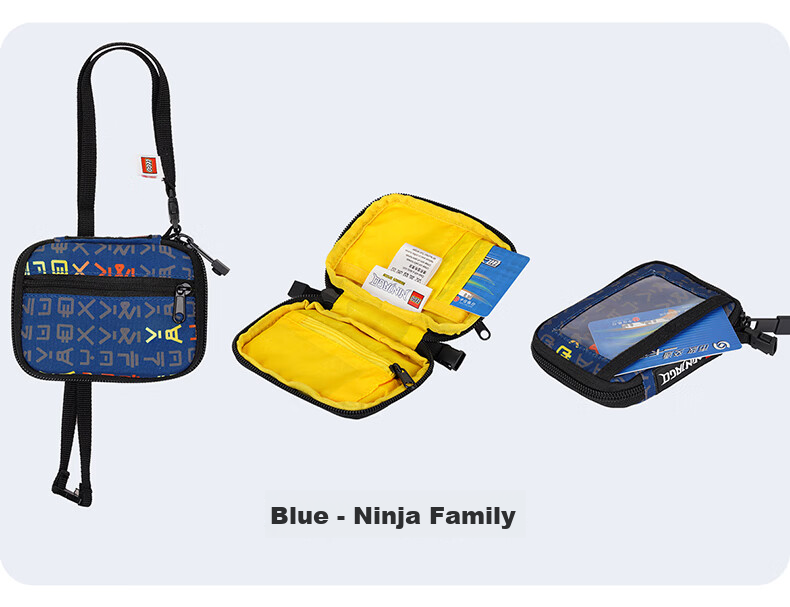LEGO Card Holder Coin Purse Children's Bus Card Holder Neck Strap Easy-To Buckle Phantom Ninja Green 20063 13