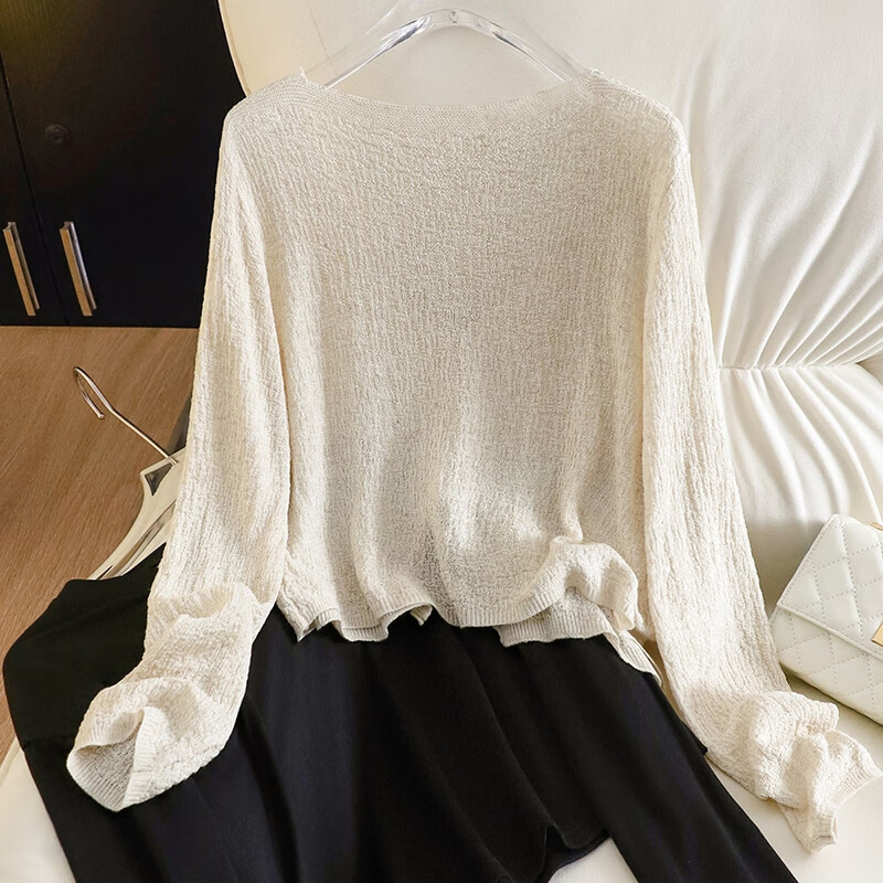 Tachi Tencel Linen Cardigan for Women, Spring 2026 Collection, Long-Sleeved Lightweight Breathable Knitted Air Conditioning Shirt Top