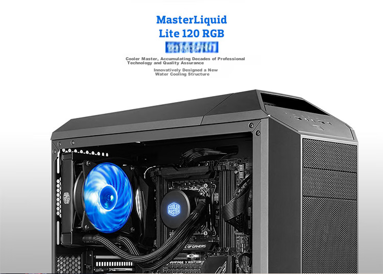 CoolerMaster MasterLiquid ML360 Illusion White ARGB Liquid CPU Cooler Basic Edition Dual Replaceable Top Covers Multi-Platform Bracket Optimized Copper Base Water Channel ATMOS II 3