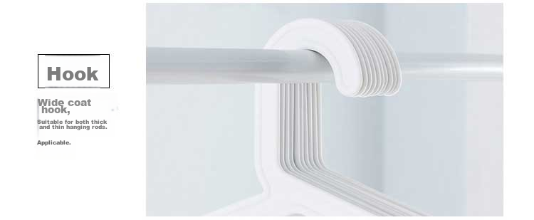 Ourunzhe Hangers, Plastic Seamless Non-Slip Drying Rack, Suitable for Both Wet And Dry Use, Simple Hanger Design, Small Clothes Support, Pack of 10 9