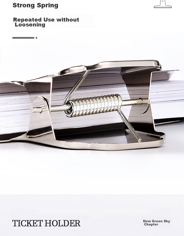 TANGO 160mm Mountain-Shaped Clip, Financial Document Clip, Voucher Clip, Drawing Board Clip, 4-Pack, Strong Clamping Force, Rust-Resistant, Office Supplies, File Organizer Clips 6