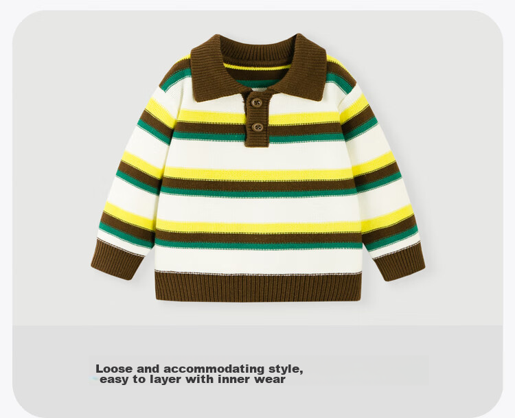 Minibala Children's Sweater for Boys And Girls, New Autumn/Winter 2024 Knitted Sweater Collectio 8