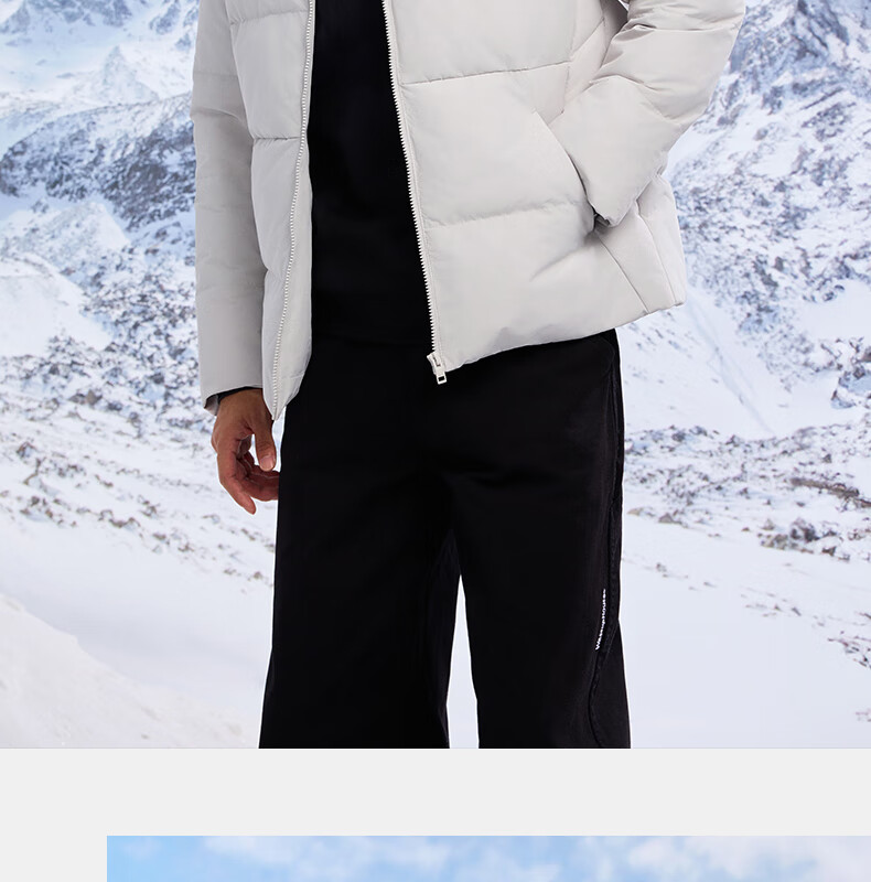 PEAK Yuxue down Jacket, Spring Season, Triple Protection Technology, Short Style, Men's Duck Down, Windproof, Warm Sports Coat, DF544121 20