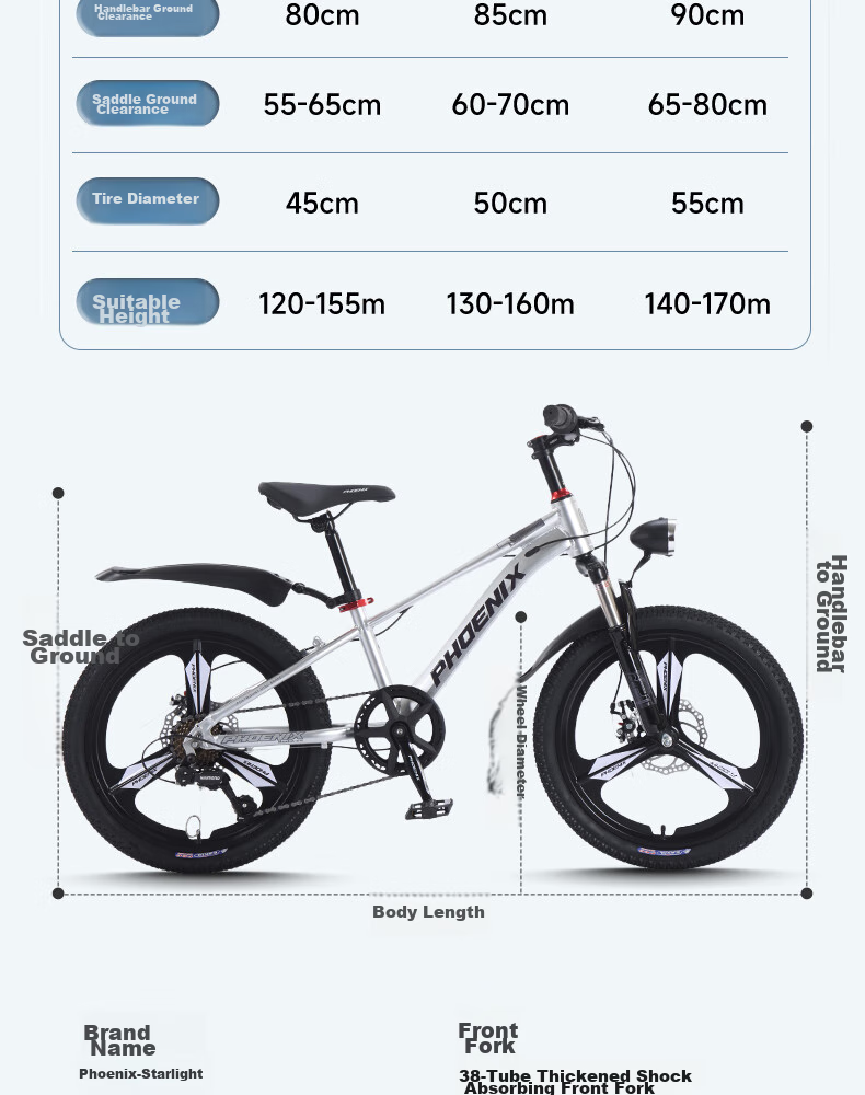 Phoenix Youth Children's Bicycle, 7-Speed Shimano Student Mountain Bike, Aluminum Frame Starry Sky, 22-Inch Pink Spoke Wheels 19