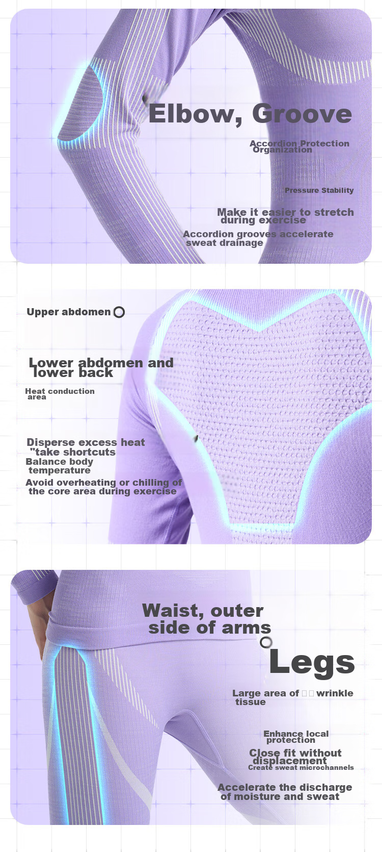 UTO Merino Wool Quick-Dry Top for Women, Outdoor Skiing Sports Daily Warm Underwear, Black-Gray Color, Size M 15