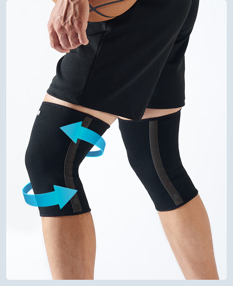JD Original X100 Knee Brace, Professional Sports Support, Warmth, for Running, Basketball, Badminton, Hiking, Meniscus Protection, Specialized, Black M 12