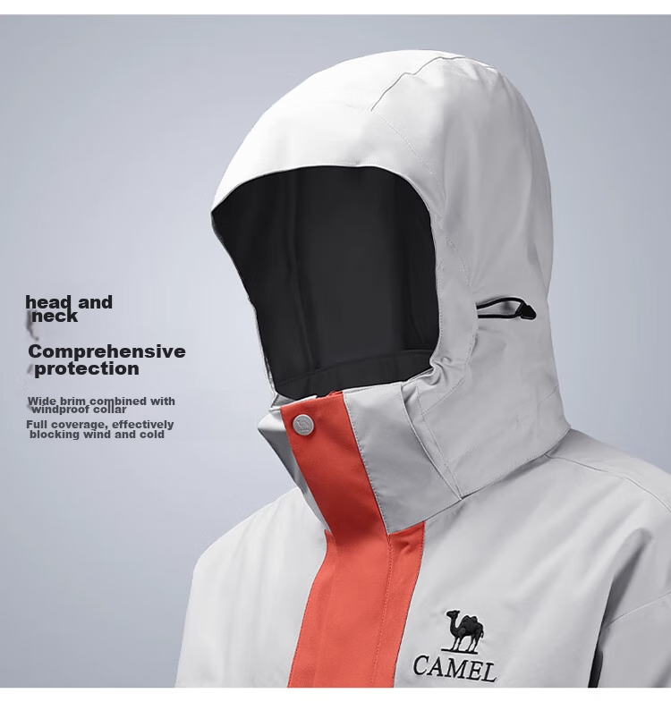 CAMEL Outdoor Functional Jacket for Men And Women, Three-In Detachable Windproof Waterproof Mountaineering Coat A14CAFO779 35