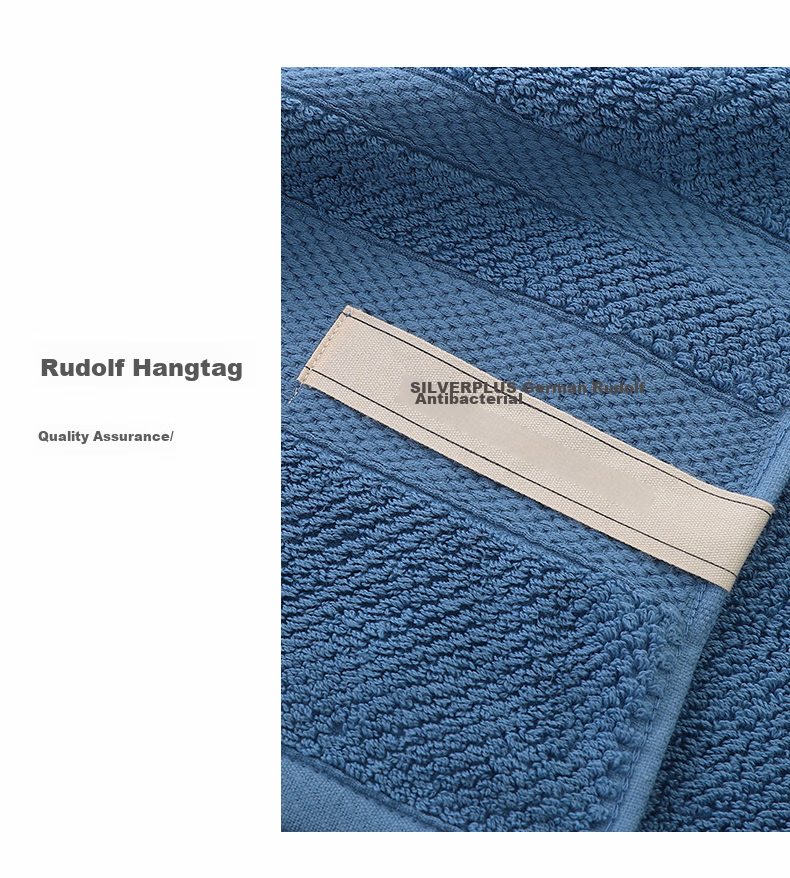 Grace Ludaofu Antibacterial Bath Towel, Pure Cotton, Adult Soft Absorbent Thickened, All-Cotton, for Men And Women, Home Use, 140*70cm, Blue 11