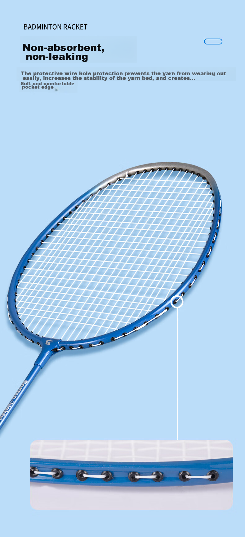 DHS DHS Badminton Racket Set of 2, Affordable Training Rackets, Double Rackets 1012 (Including Grip Tape And Shuttlecock) 6