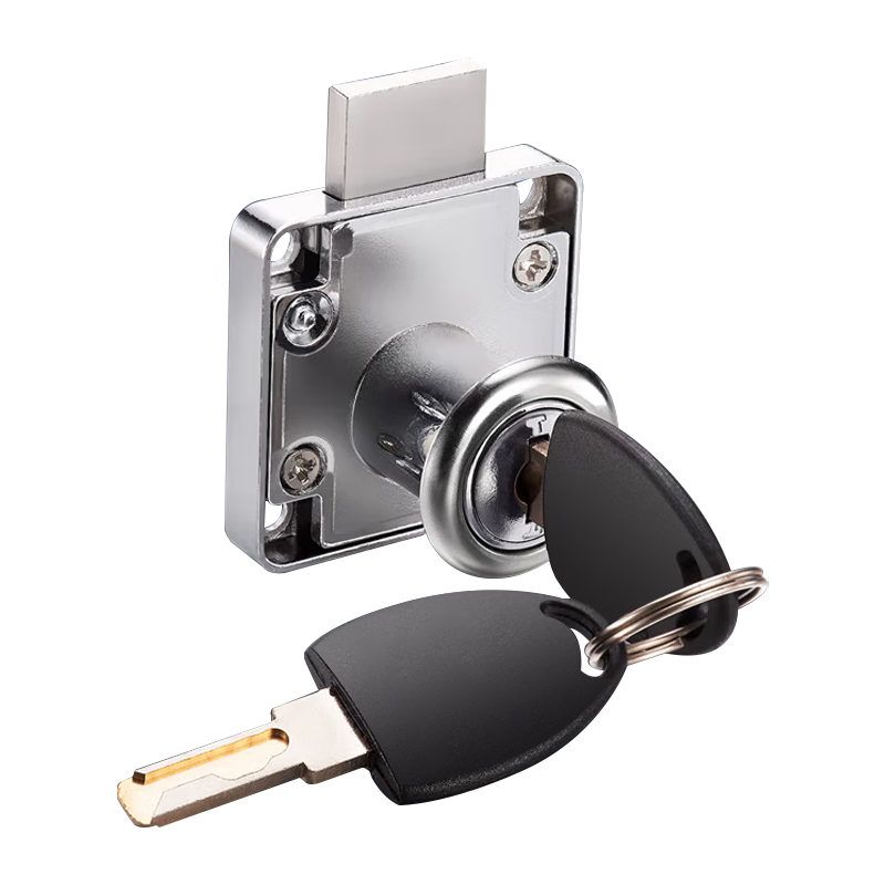 GSON Drawer Lock No-Drill Wardrobe Hidden Lock Office Desk Cabinet Door Lock Core 1 Piece