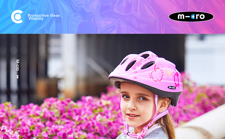 Micro Maiguo Roller Skates, Micro Children's Inline Skates for Boys And Girls, Roller Sports, 906M Pink Set, Size M 14