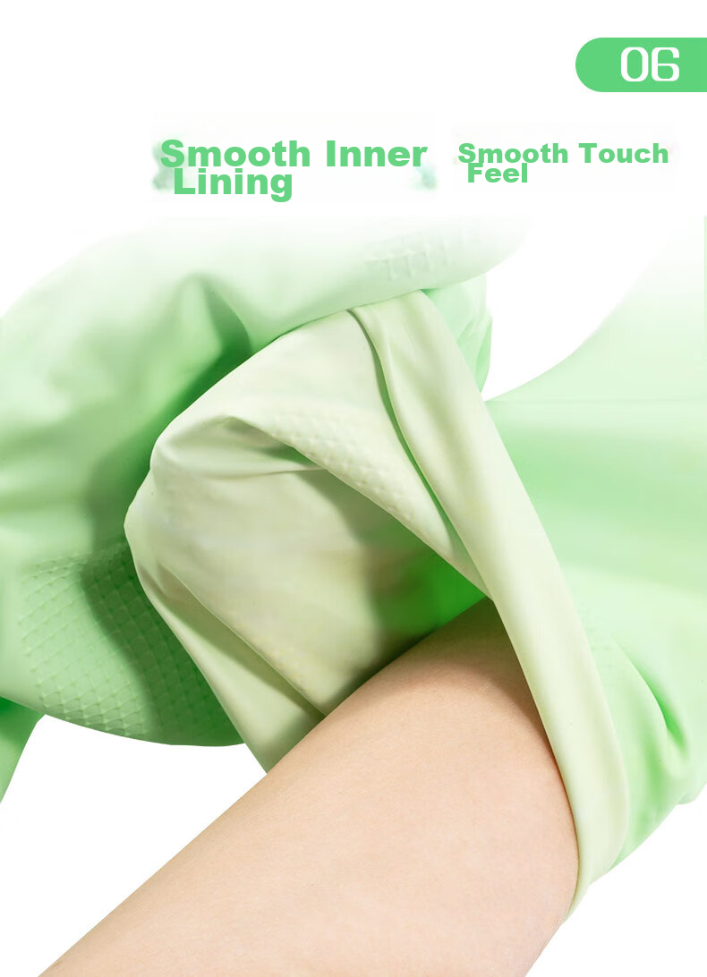 MIAOJIE Low-Sensitivity Rubber Gloves, 1 Pair, Medium Size, Odorless Nitrile Rubber, for Cleaning, Household Chores, Kitchen And Dishwashing 7