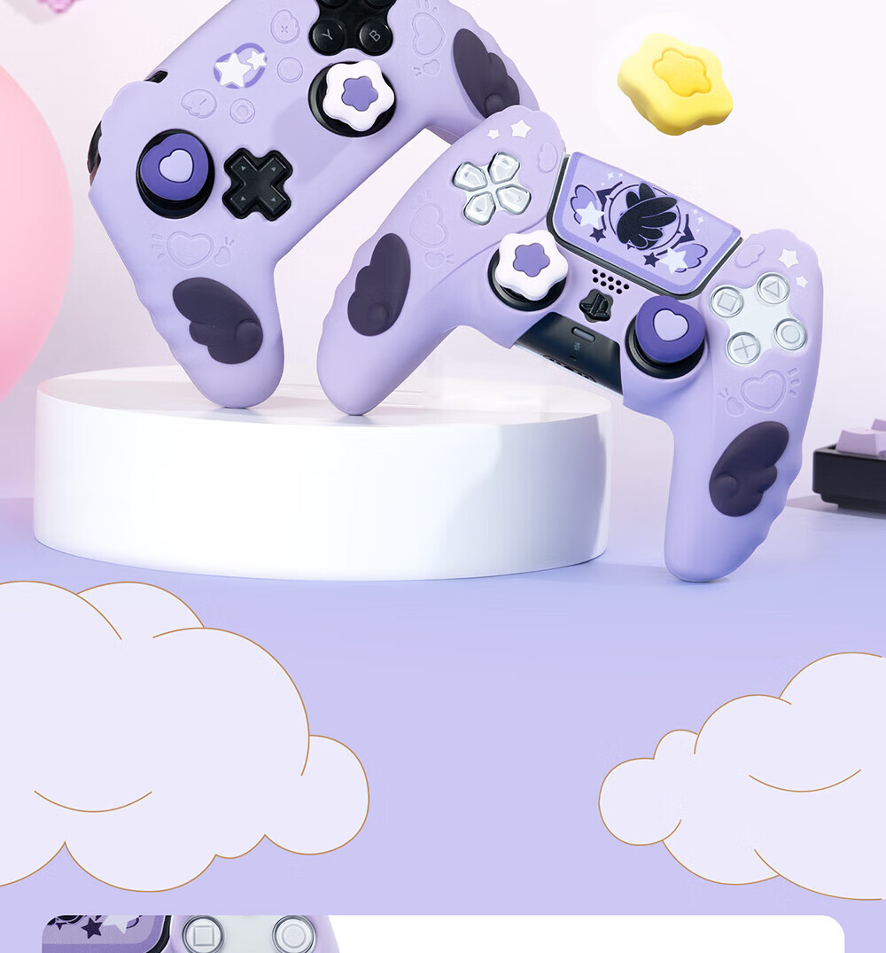 Jixiang PS5 Controller Case, Star Wars Controller Protective Cover - Dark Edition, Game Controller Silicone Case, Cute Cartoon Design for Girls, Full Coverage, Soft Shockproof, Waterproof, Dustproof Controller Case 12