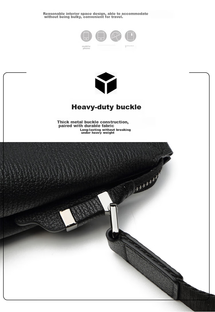 CROCODILE Top-Grain Leather Shark Pattern Shoulder Bag, Men's Business Crossbody Bag, Gift for Boyfriend XT2119 6