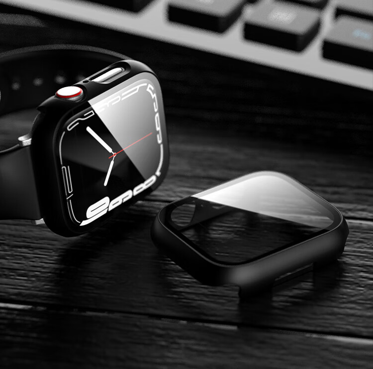 MSSM Compatible Apple Watch Ultra 2 Protective Film, Apple IWatch Ultra 2 Full Screen Tempered Glass Film, Metal Frame Film, 49mm Scratch-Resistant High-Definition Screen Protector 2