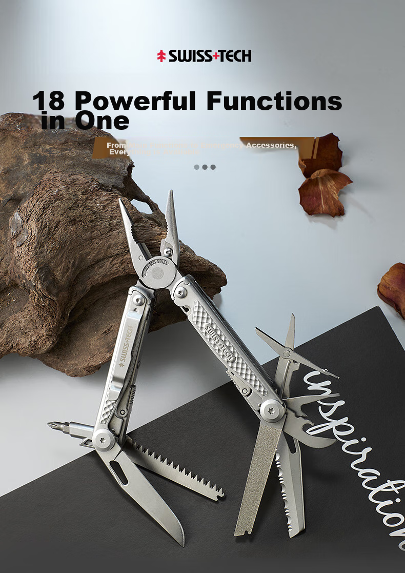 SHEFFIELD Swiss Technology Multifunctional Pliers, Outdoor Folding Knife, Portable Emergency Scissors, Wilderness Survival Equipment 6
