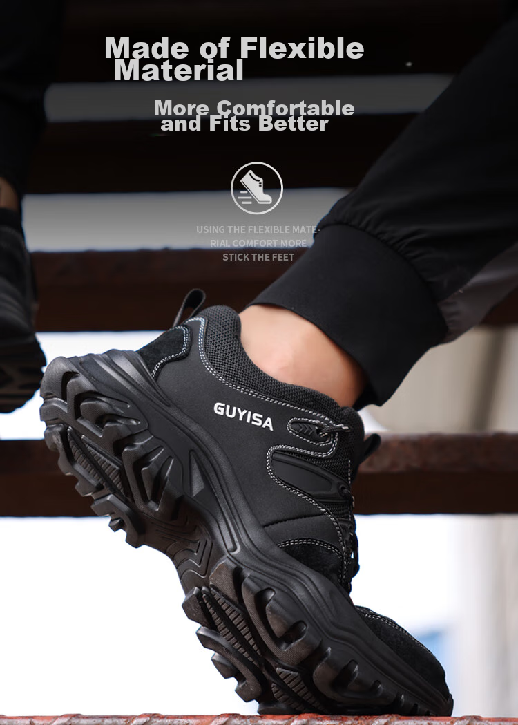 GUYISA Safety Shoes for Men, Summer Breathable, Electrician Insulated, Anti-Smashing, Anti-Puncture, Ultra-Light Work Functional Shoes 3102KV Size 39 9