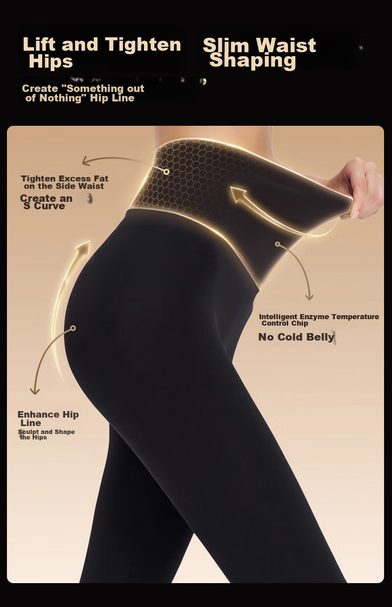 LangSha Shark Leggings for Women, Slimming And Butt-Lifting, Autumn And Winter Thick Fleece-Lined, Wearable Outside, Warm Tight-Fitting Yoga Pants 4