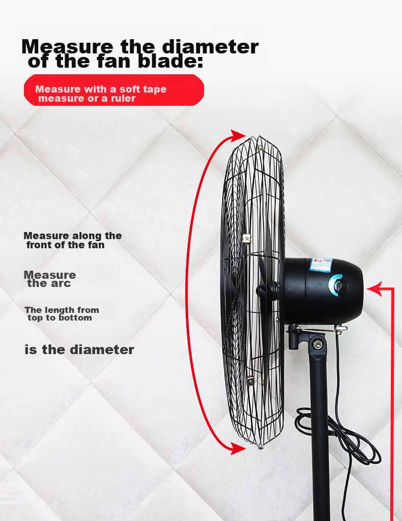 Keruier Industrial Fan Cover, Anti-Pinch, for Factory Workshop, Dust Cover, Large Size Fan Safety Cover, Fan Protection Net, Children's Desktop And Floor Fan Protective Cover, 80cm 4