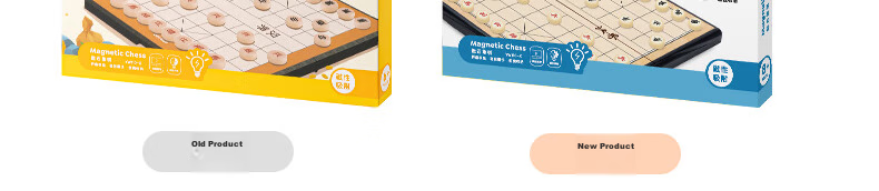 Deli Portable Folding Chess Board for Children, Students, Adults, Beginners, Magnetic Chess Set, Camping Game, Educational Board Game, Back-To Gift 2