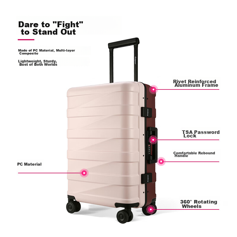 Diplomat Fashion Color-Block Trolley Suitcase Luggage for Men And Women, Password Lock Carry-On Travel Case TC-26032