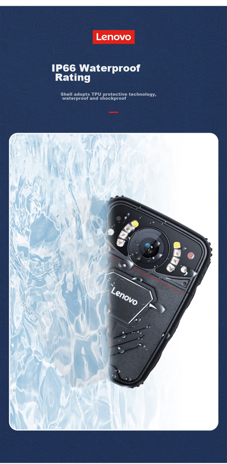 Lenovo DSJ-1Z 58MP Ultra HD Infrared Night Vision Law Enforcement Body Camera with 64GB Storage 10