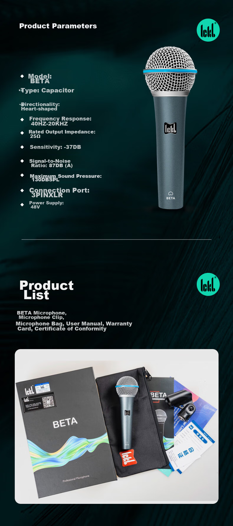 Ickb Beta Condenser Microphone Live Streaming Equipment Sound Card Kit for Mobile Phones, Computers, Desktops, Singing, Douyin, Kuaishou, Karaoke Recording And Shouting Microphone 9