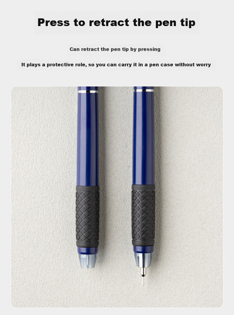SAKURA Double-Knocking Mechanical Pencil, 0.5mm Lead Tip, Extendable, for Primary And Secondary School Students, Writing, Drawing, Sketching, Quick-Drawing, Durable Pencil, Deep Red 3