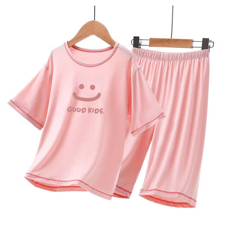 LangSha Children's Pajamas, Boys And Girls Spring And Summer Thin Home Wear Set, Lightweight Breathable for Older Children And Babies, Air Conditioning Clothes, Size 110 23
