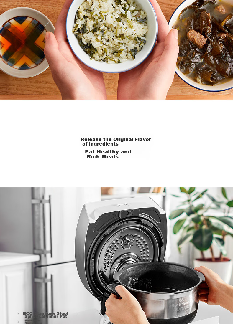 CUCKOO Rice Cooker Korean Original Imported Dual Pressure IH Heating Smart Voice Multifunctional Non-Stick Inner Pot 4.8L 4-5 Servings CRP-LHTR1011FW 12