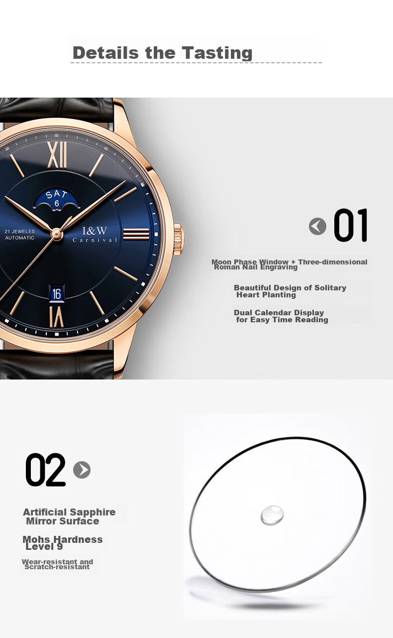 Aiwochi Swiss IW Men's Watch, Fully Automatic Mechanical Watch, 2026 New Model, Official Authentic Luxury Brand, Top Te 8