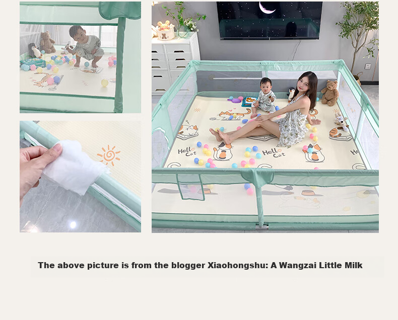 Beiboshi Babybox Antibacterial Baby Playpen, Crawling Mat, Fence, Infant Play Mat, Floor Barrier 5