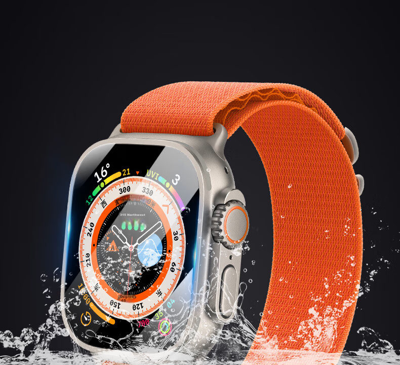 ESCASE Apple Watch Ultra Protective Film, Hydrogel Coating, Full Screen Protection, Anti-Scratch, Anti-Fingerprint, Shockproof, for Apple Watch Ultra 3/2/1, 49mm, 2-Pack 11