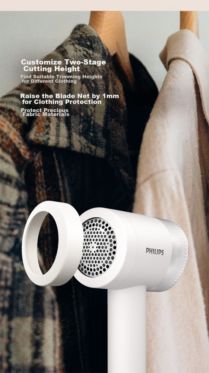 PHILIPS Lint Roller, Rechargeable Hair Remover, Ball Remover for Clothes, Home Use Ball Trimmer GCA2200/10, Autumn And Winter Lint Remover, Gift 3