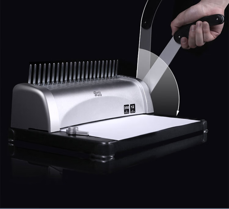 Deli Low-Force Ring/Buckle Binding Machine, 21-Hole Document File Tender Punched Machine/puncher, 3870N [Please Check for Free Gifts after Placing Order] 9