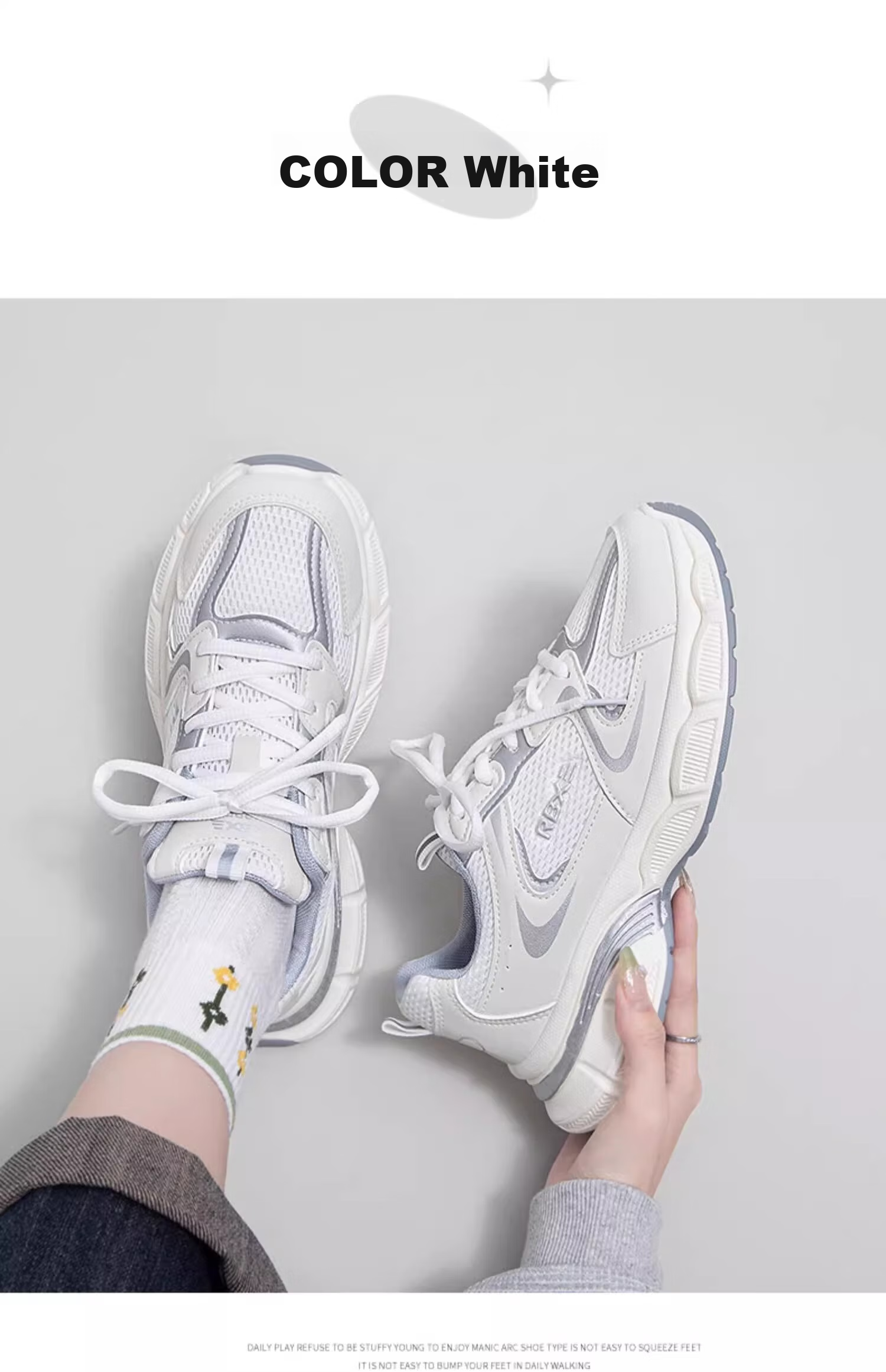 RENBEN Women's Chunky Sneakers, Platform Shoes for Height Increase, Versatile Sports Shoes for Autum 26