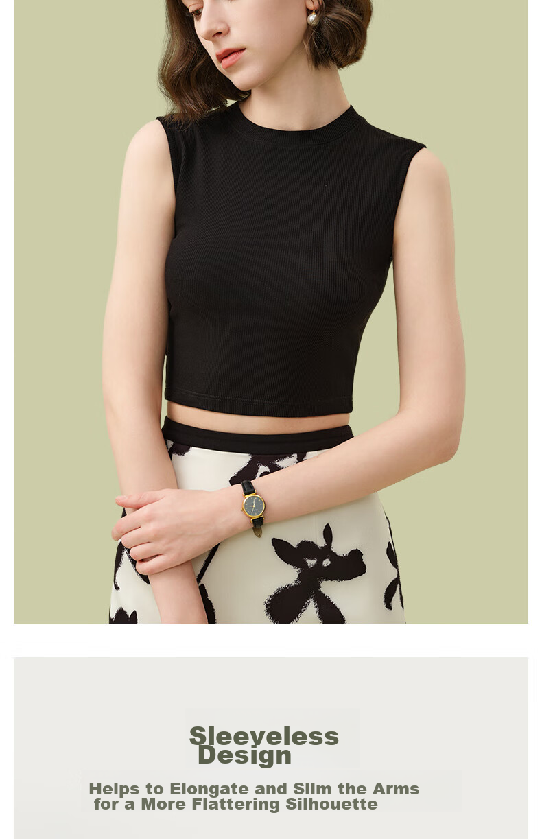 MONTAGUT Modal Cotton Tank Top for Women, Suit Inner Wear Camisole Bra, Wide Shoulder Sleeveless Top, Ribbed Thin Undershirt for Summer 13