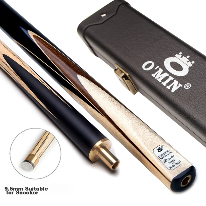 Aomi Snooker Cue, Small Tip, Black Eight, Chinese Eight-Ball, Medium Tip, Pool Cue, 16 Colors, 9.5mm, Gray Sandalwood
