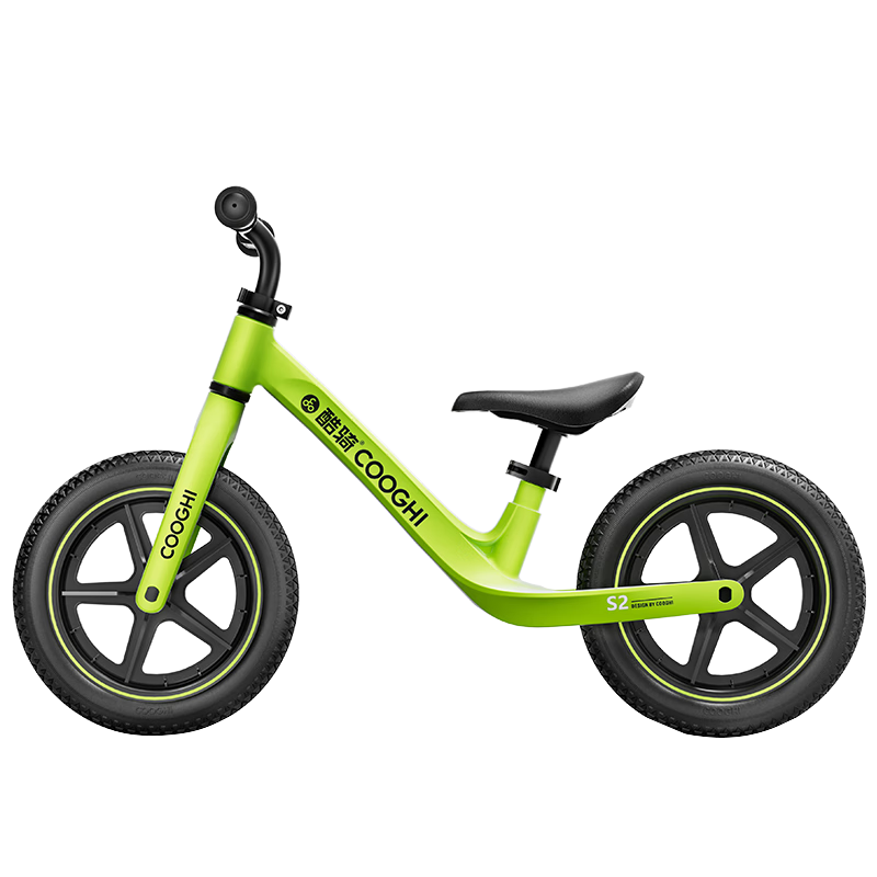 COOGHI Children's Balance Bike for Ages 1-5, Toddler Scooter, 10-Inch Lightweight Frame, Beginner S2 COOGHI Green Kuqi