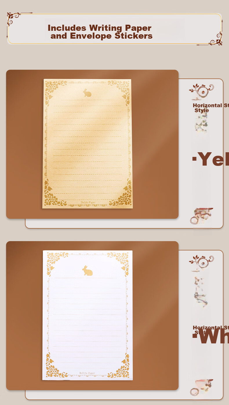 Befon Colorful Envelope And Letter Set, Teacher's Day European Vintage Gold-Stamped Love Letter Exquisite Birthday Card Thickened Postcard Gift for Teachers, 33-Piece Set 0709 9