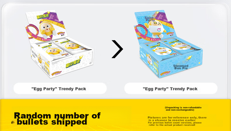 Kayou Egg Party Card Trendy Pack CR Cards, Egg Party Accessories, Toy Eggs, Card Game 1