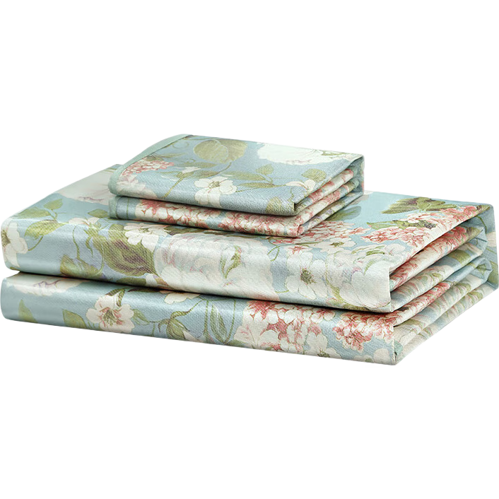 FUANNA Cooling Mat, Ice Silk Mat with Printed Design, Summer Cooling Mat, Air Conditioning Mat, 1.8x2 Meters Double Soft Cooling Mat, Three-Piece Set