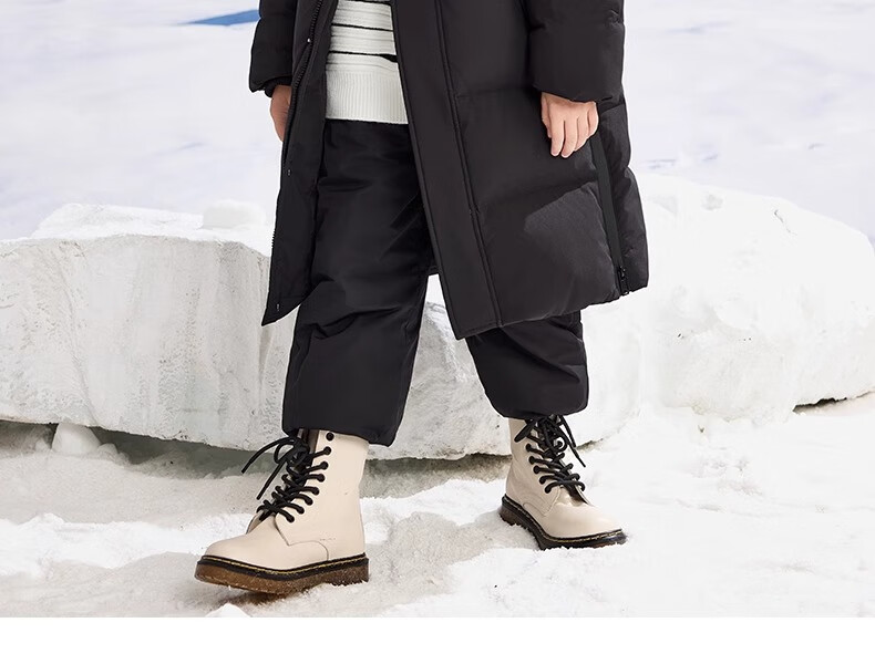 YAYA Kids Down Jacket Boys and Girls Winter New Long Over-the-Knee Extreme Cold Parent-Child Coat HR 15