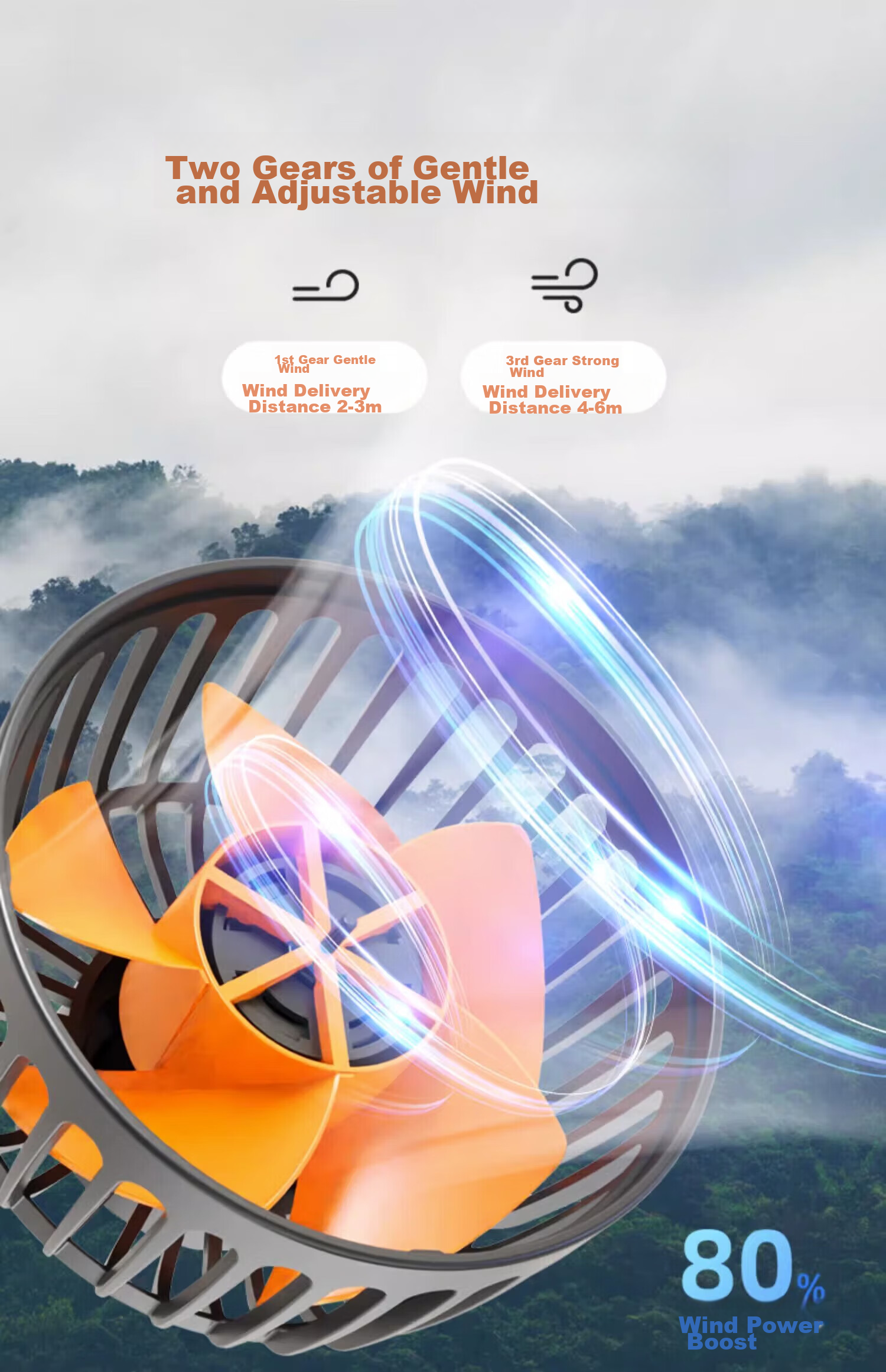 Huashi Car Fan with USB Interface, Specially Designed for Large Trucks, High-Power Strong Wind, 5V Low Noise, Three-Head Vehicle Electric Fa 9