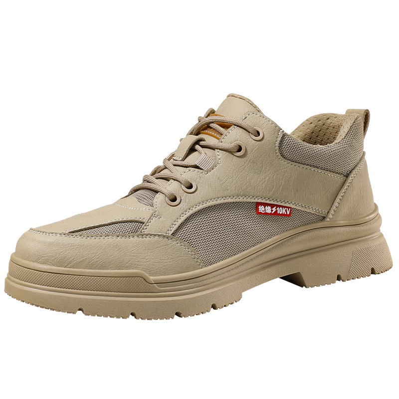JUNBU Safety Shoes for Men, Insulated Electrician Work Boots with Steel Toe Cap, Puncture-Resistant And Non-Slip SRA Construction Site Safety Shoes 1115FSR Size 44