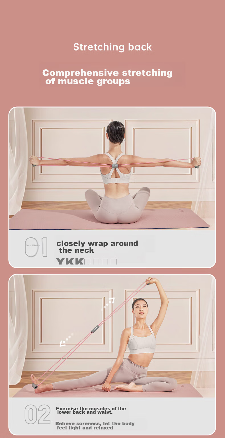 Li-Ning Figure-Eight Resistance Band, Yoga Stretch Band for Back Opening And Chest Expansion, Back Traction Rope, Shoulder And Neck Stretching Fitness Equipment 5