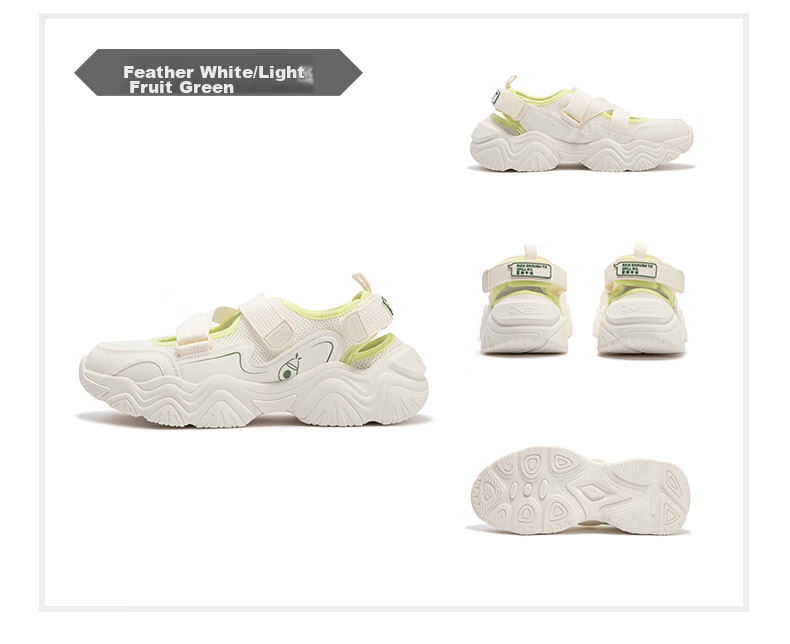 361° Women's Sports Shoes, Mengzua Spring And Summer Season, Velcro Retro Thick-Soled Mary Jane Sandals for Women, 682426707-4 36
