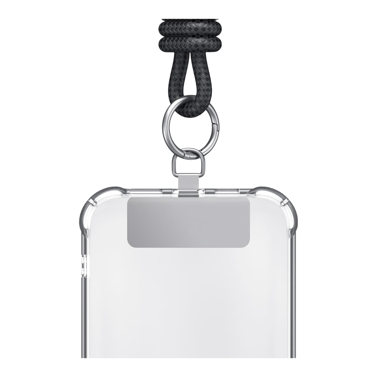 ESCASE Ultra-Thin Metal Clip Phone Case, Universal for Huawei, Apple, Android Phones, Lanyard Holder, Compatible with Dopamine Case, MO3Pro Silver