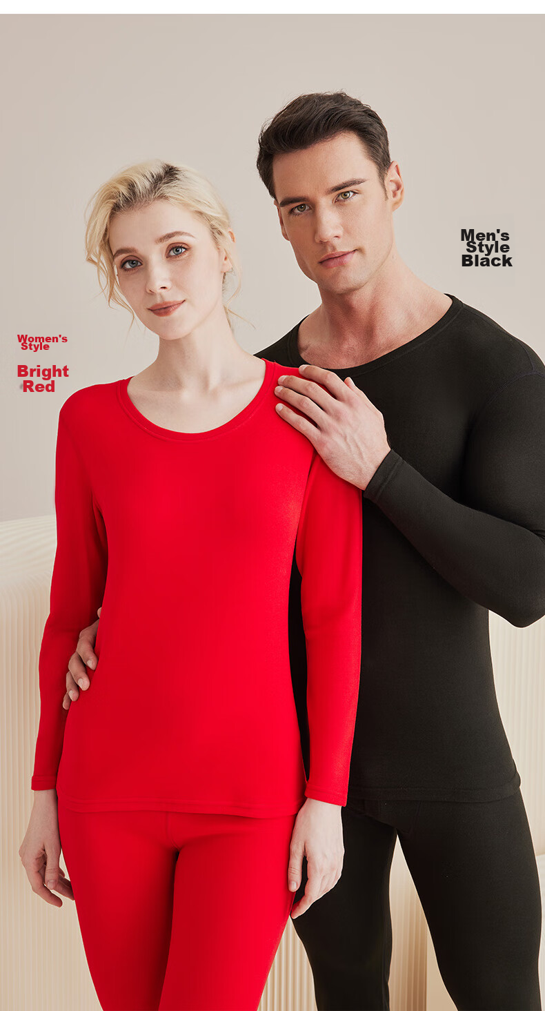 LangSha Autumn Underwear Set for Men, Wool And Silk Thermal Underwear, 7A Antibacterial And Anti-Mite Thin Warm Base Layer 18